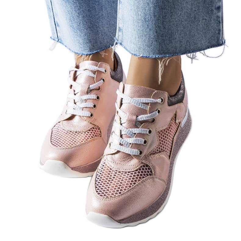 Deportivas rosa brillante Angelier rosado