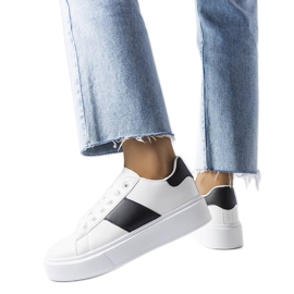 Zapatillas blancas con una raya negra de Aurélie blanco
