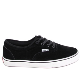 BM Lovis Zapatillas deportivas de ante negro para mujer BM Lovis Zapatillas deportivas de ante negro para mujer