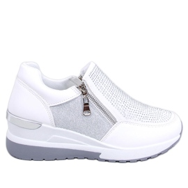 BM zapatillas blancas Atwood con cuña blanco