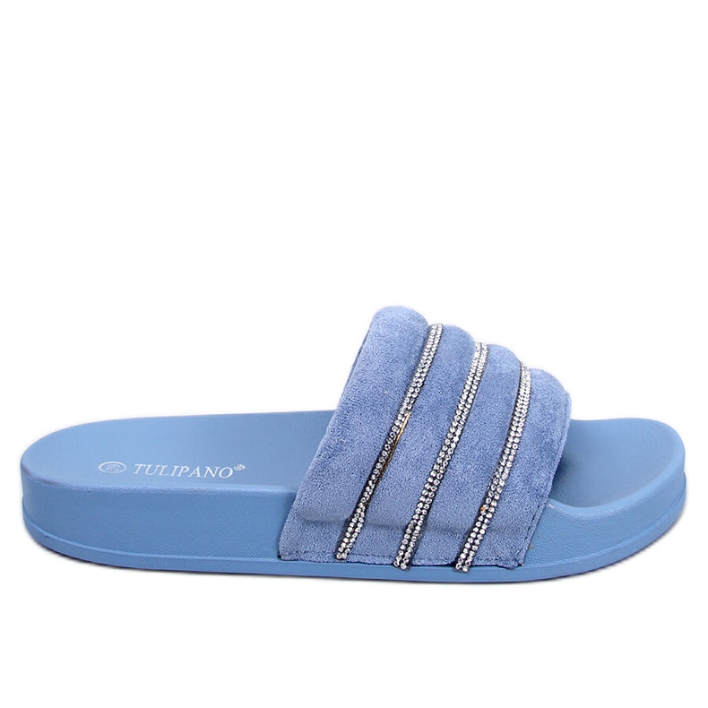 BM Chanclas Lynne Blue con strass azul