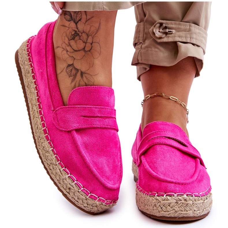 FI1 Alpargatas Mujer Ante Keyla Fucsia rosado