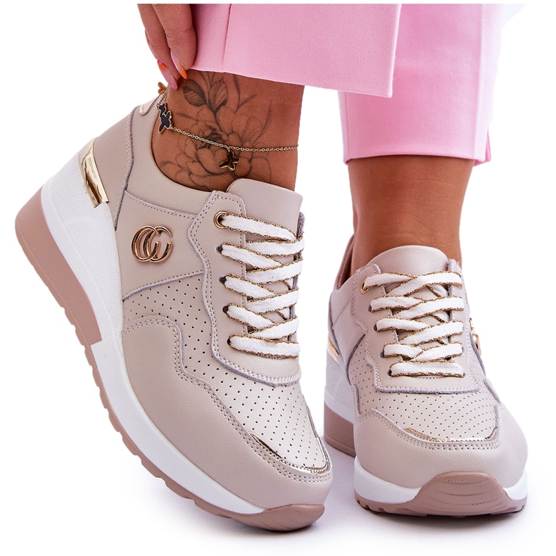S.Barski Deportivas Mujer Rebeca Piel Beige Cuña S.Barski Deportivas Mujer Rebeca Piel Beige Cuña