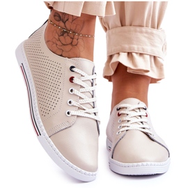 S.Barski Deportivas Mujer Piel Calada Beige Ferone