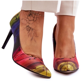Lewski Shoes Zapatos de tacón alto de cuero de moda Lewski 2659 Multicolor