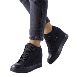 Big Star LL274034 zapatillas cuña negras negro