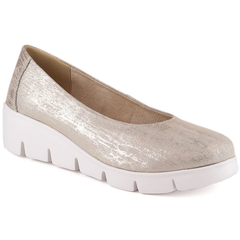 Zapatos cuña mujer en piel sin cordones Filippo DP4560 dorado Zapatos cuña mujer en piel sin cordones Filippo DP4560 dorado