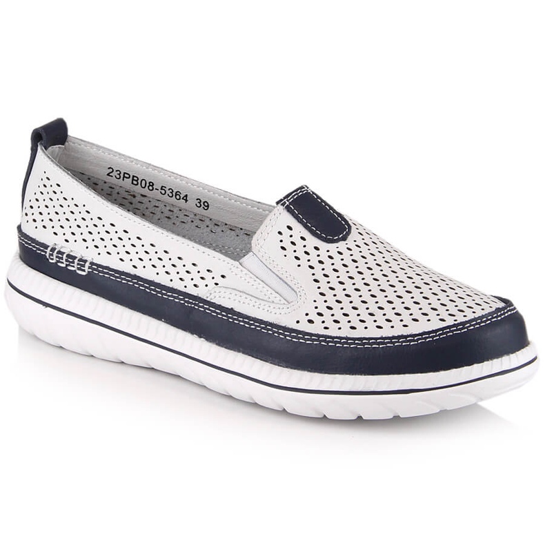 Slip-on mujer cómodos en piel blanco eVento 5364 Slip-on mujer cómodos en piel blanco eVento 5364