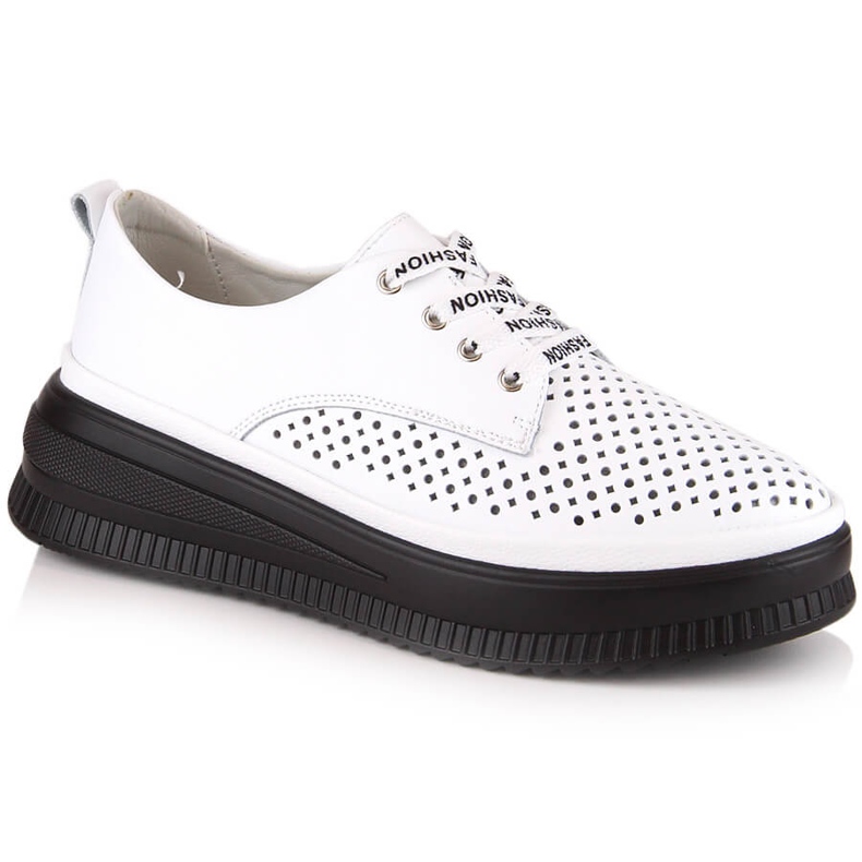 Zapatos mujer piel calados cómodos blanco Artiker 52C1992 Zapatos mujer piel calados cómodos blanco Artiker 52C1992