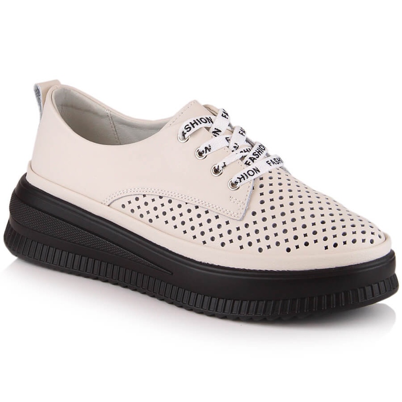 Potocki Zapatos mujer piel calados cómodos beige Artiker 52C1990 Potocki Zapatos mujer piel calados cómodos beige Artiker 52C1990