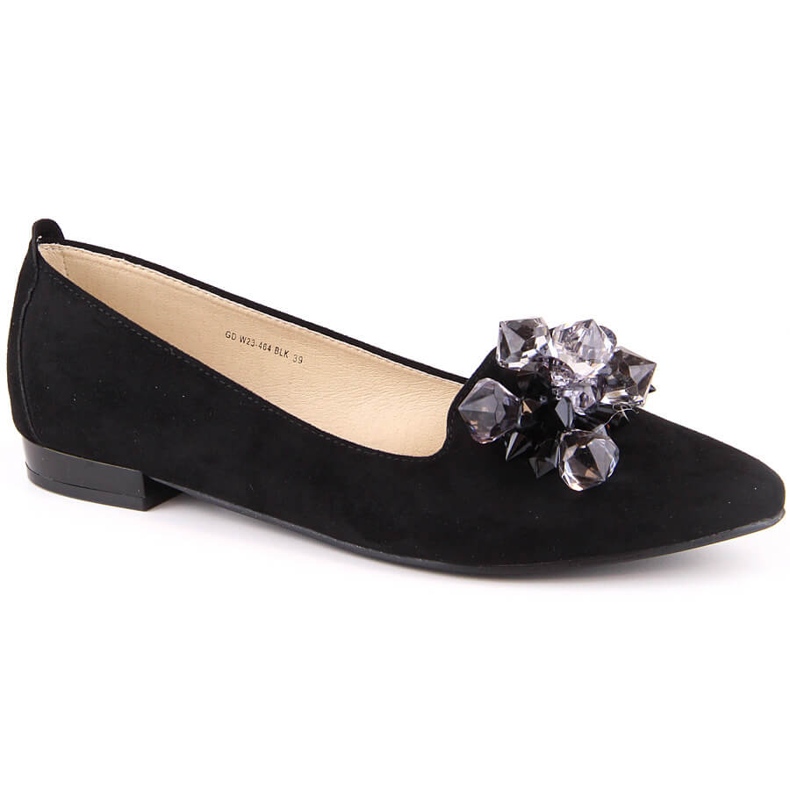 Bailarinas de mujer en ante negro con cristales T.Sokolski W23-464