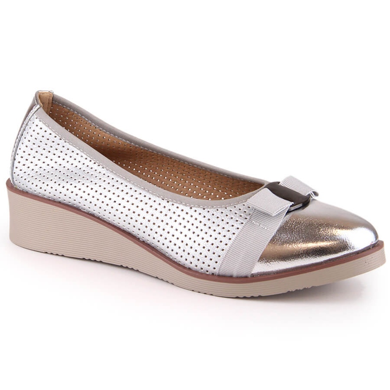 Zapatos cuña mujer calados plata Potocki SZ12037 Zapatos cuña mujer calados plata Potocki SZ12037
