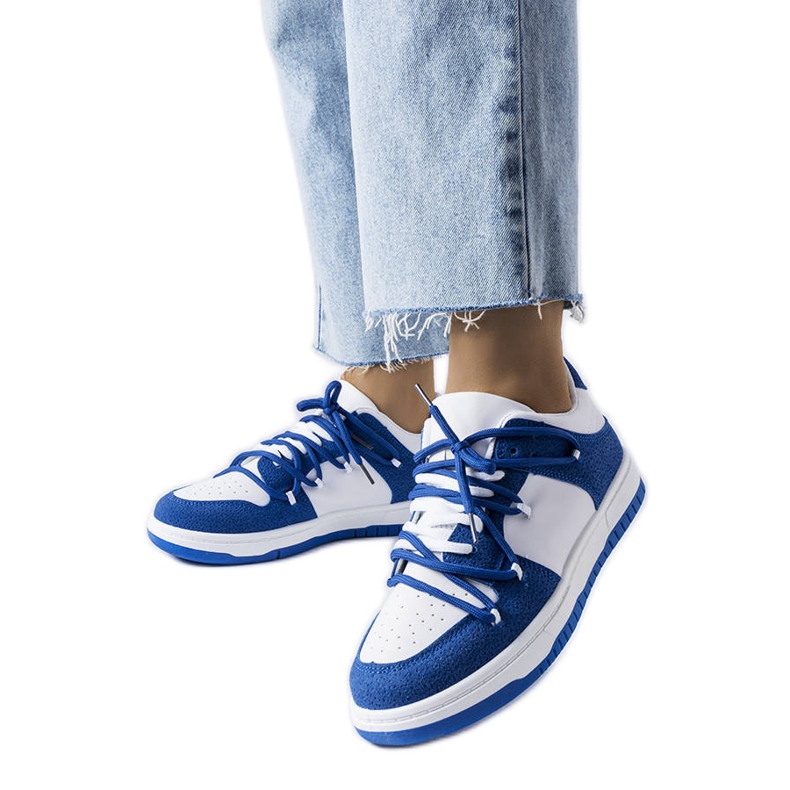 Zapatillas azul marino de Hila blanco