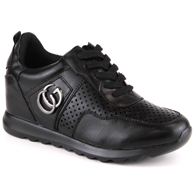 Deportivas de mujer con cuña oculta negras Jezzi ASA170-11 negro Deportivas de mujer con cuña oculta negras Jezzi ASA170-11 negro