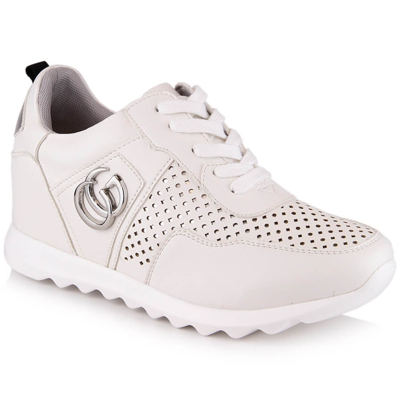 Deportivas mujer con cuña oculta blanco Jezzi ASA170-11