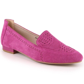 Slip-on mujer ante calado fucsia Jezzi ASA151-18 rosa