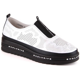 Slip-on cómodos piel calado plata S.Barski LR29089 Slip-on cómodos piel calado plata S.Barski LR29089