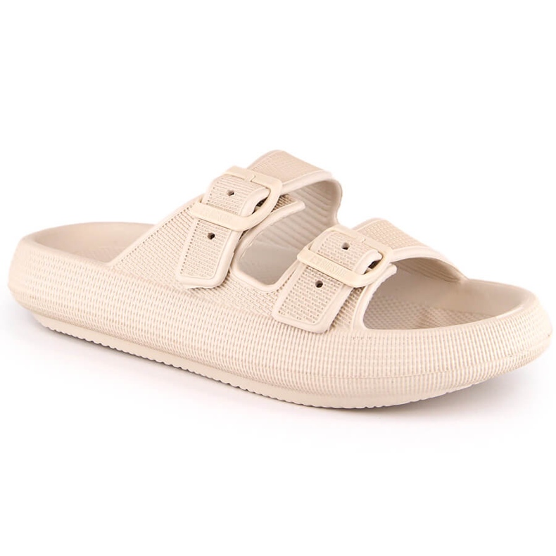 Chanclas deportivas de mujer con plataforma beige Big Star LL274611