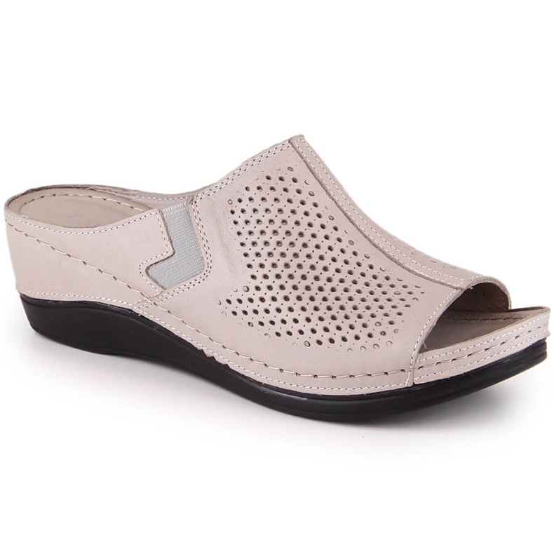 Sandalias mujer piel cuña con elástico T.Sokolski L22-518 beige