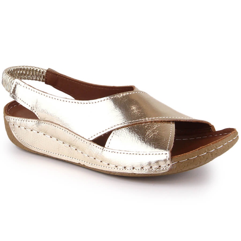 Sandalias mujer charol slip-on dorado T.Sokolski L22-1001