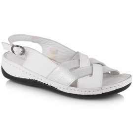 Sandalias mujer planas piel blanca T.Sokolski L22-521 blanco