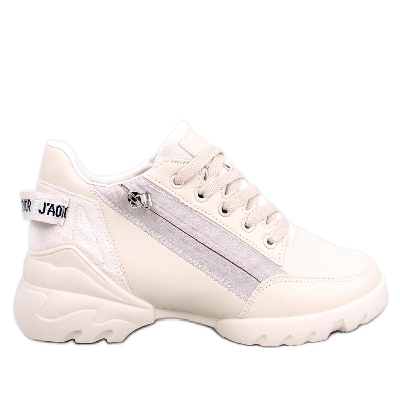 BM Zapatillas Helser beige con cuña
