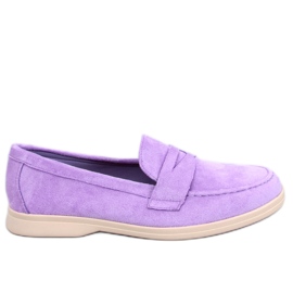BM Mocasines Blum de ante violeta púrpura