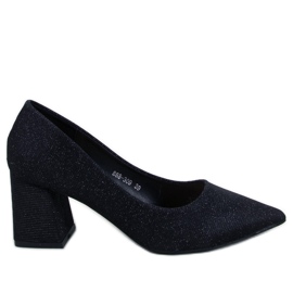 Zapatos de salón negros con tacón en bloque Coella