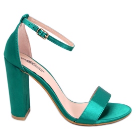Sandalia tacón verde Ranae