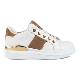 Zapatillas deportivas de mujer blancas y beige Zapatillas Shelovet blanco