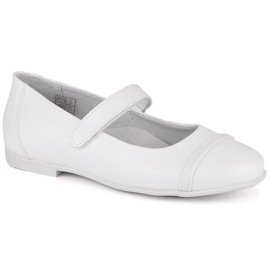 Bailarina niña para comunión con velcro blanco Kornecki 6492