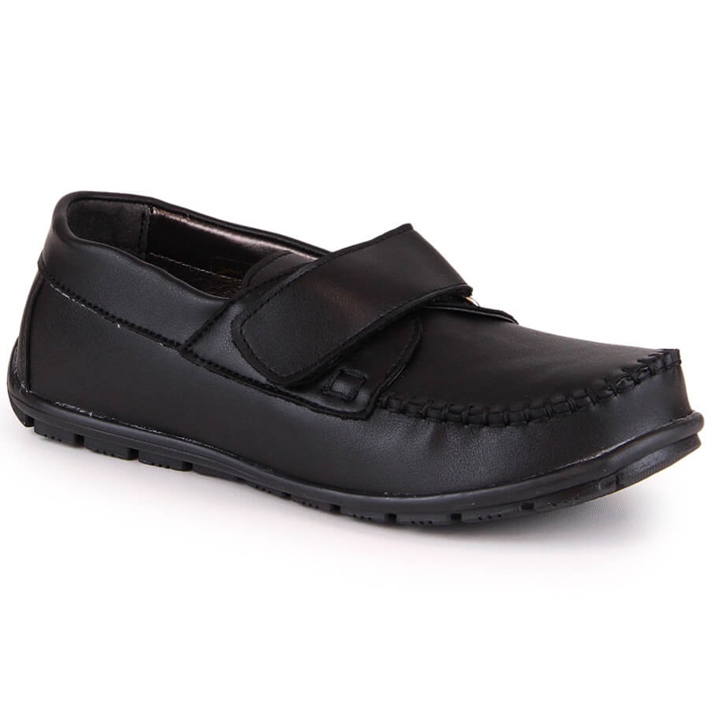 Mocasín de vestir niño con velcro negro Kornecki 6804