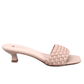 BM Sandalias tacón bajo Arritola Albaricoque beige
