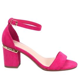 BM Sandalias tacón Dicarlo ante fucsia rosa