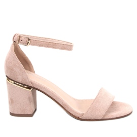 BM Sandalias tacón Dicarlo ante kaki beige