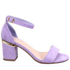 BM Sandalias tacón Dicarlo LT.PURPLE ante violeta