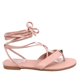 BM Chanclas romanas rosas Agee rosado