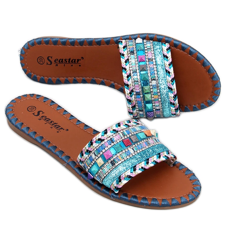 BM Pantuflas Marruecos Marrakesh Azul BM Pantuflas Marruecos Marrakesh Azul