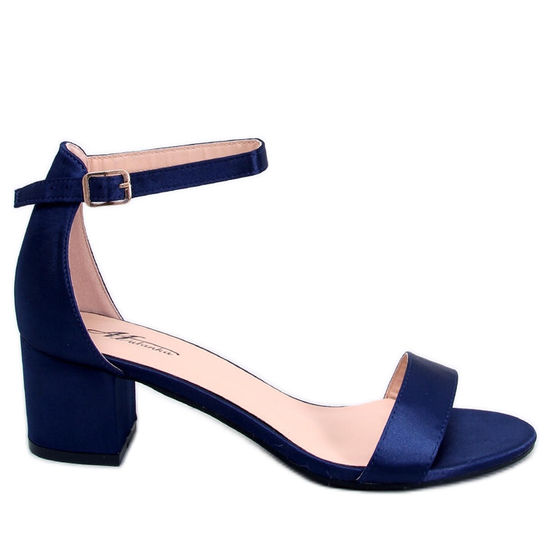 Sandalias de tacón bajo de Clarence Blue azul