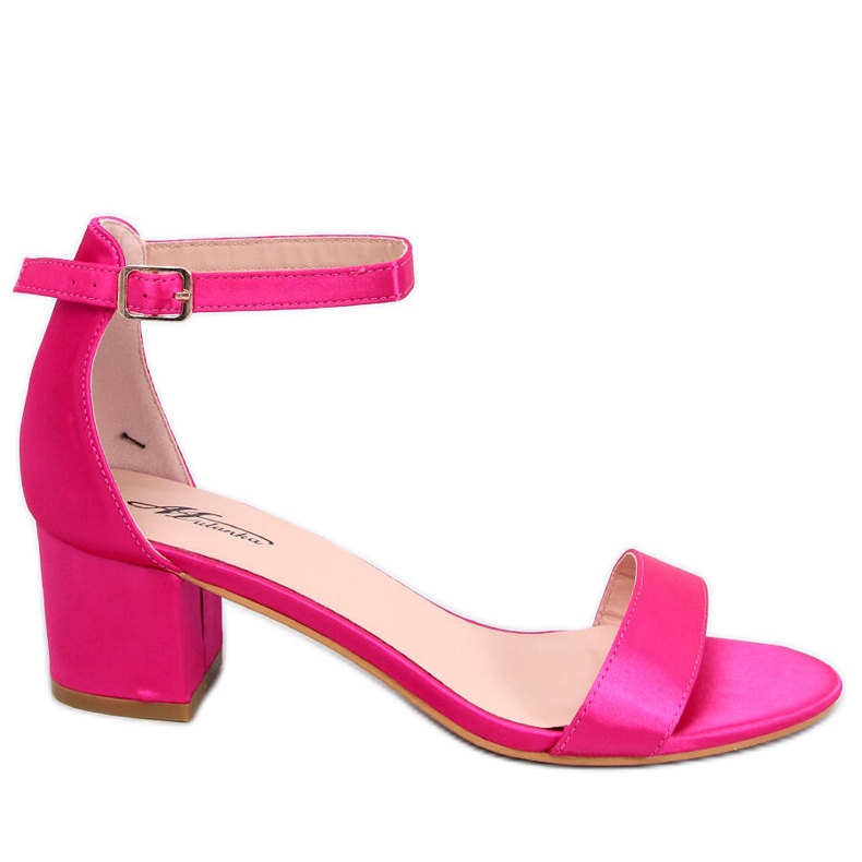 Sandalias tacón bajo Clarence Fucsia rosado