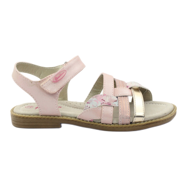 American Club Sandalias gladiadoras en oro rosa rosado dorado