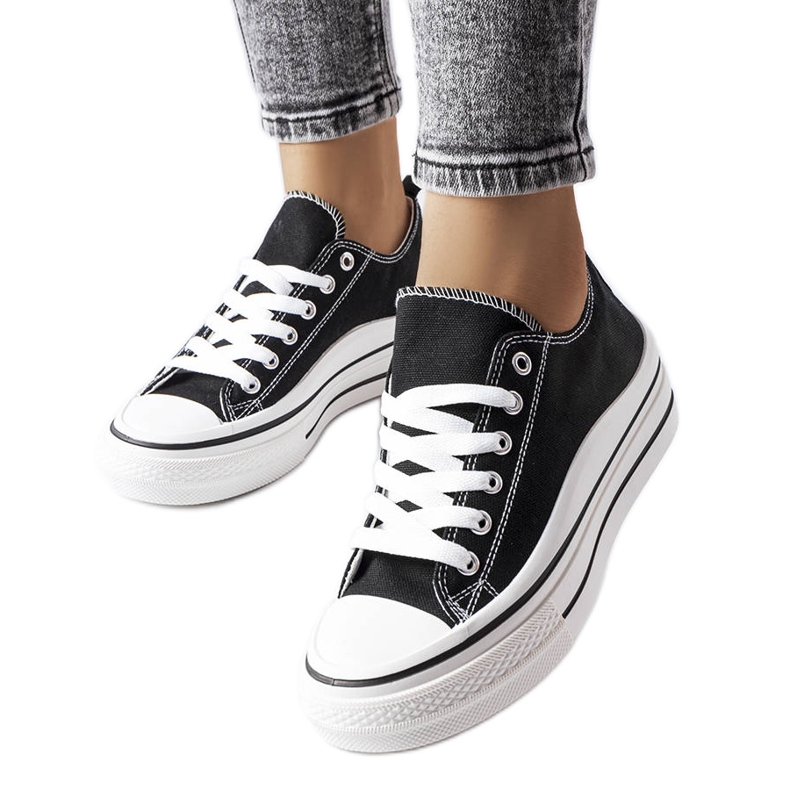 Zapatillas negras con plataforma de Pomeroy negro