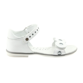 Bartek Sandalias de cuero de niña blanca con ruedas plateadas blanco Bartek Sandalias de cuero de niña blanca con ruedas plateadas blanco