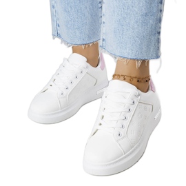 Zapatillas blancas de suela alta de Tasha. blanco Zapatillas blancas de suela alta de Tasha. blanco