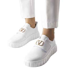 Zapatillas blancas con velcro de Vinceza blanco