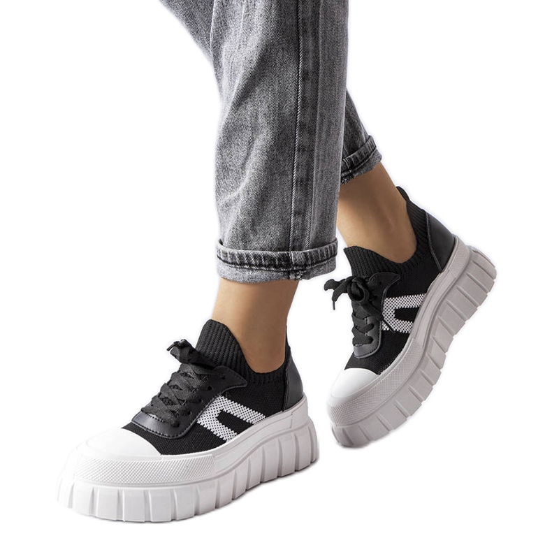 Zapatillas Charpentier negras con plataforma negro