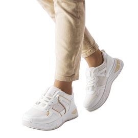 Deportivas blancas de materiales combinados de Caya blanco