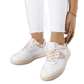 Zapatillas blancas y rosas de mujer de Marcella blanco