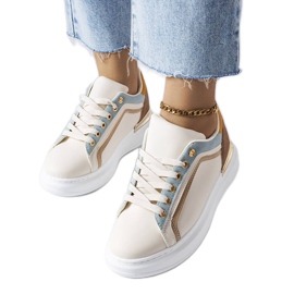 Zapatillas beige con suela gruesa de Soucy