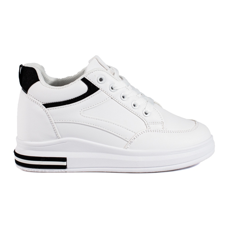 Deportivas blancas con cuña oculta de Shelovet blanco Deportivas blancas con cuña oculta de Shelovet blanco